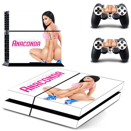 Сексуальная леди аниме милая девушка PS4 Кожа Наклейка для sony playstation 4 консоль и 2 контроллера кожи PS4 Наклейка виниловая - Цвет: DPTM0234