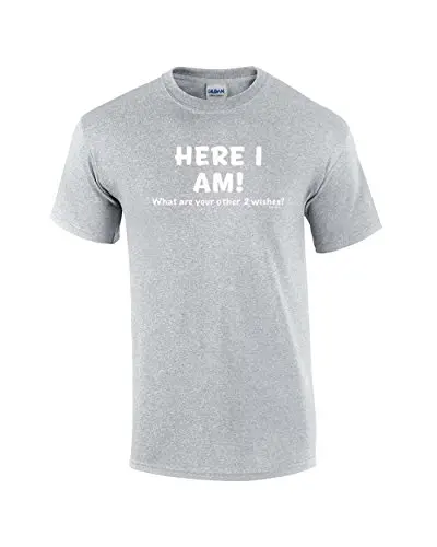 Threadrock мужская Я Здесь Какие Еще Два Желания Футболки|t-shirt t-shirt|men t-shirtt-shirt men |
