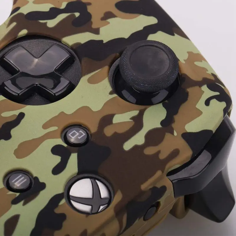 Водопроводный Камуфляжный силиконовый чехол для microsoft Xbox One X и Xbox One S контроллер x 1 с PRO thum