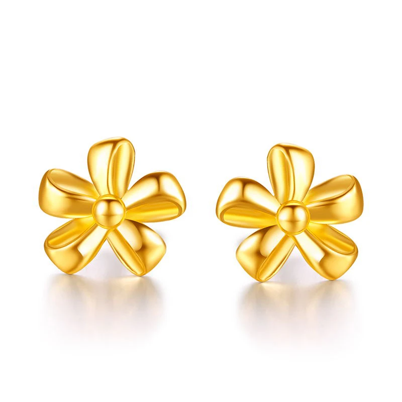 

Женские серьги-гвоздики из желтого золота 999 пробы, 1,95 г