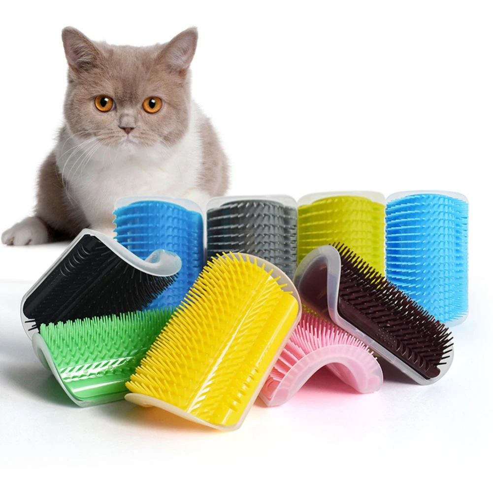 Щетка для домашних животных угловая Массажная расческа кошек С Кошачьей Мятой