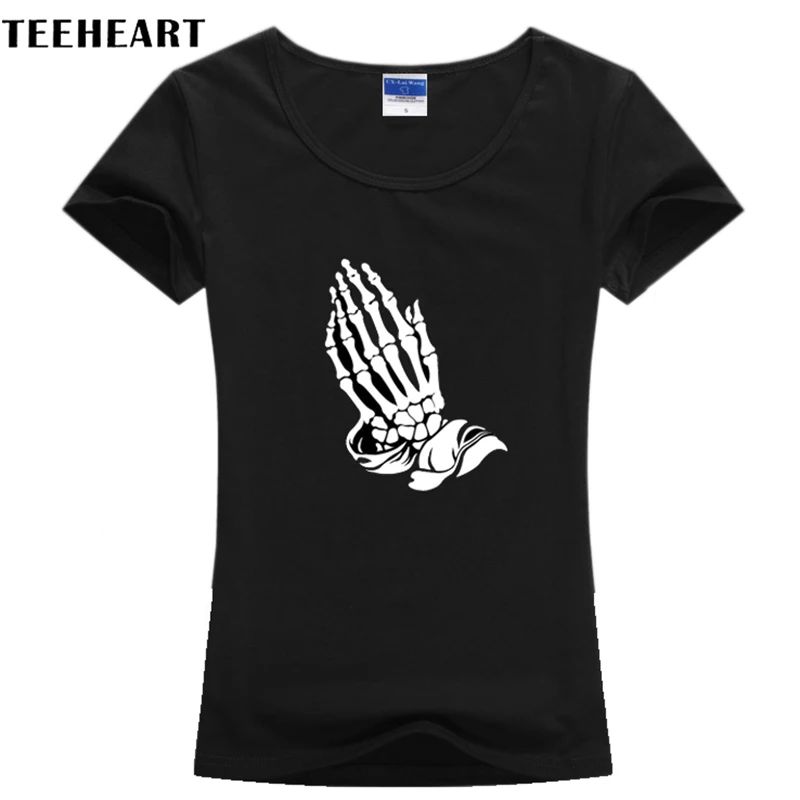 TEEHEART Новинка 2017 года Женская футболка Cool Bone Череп с принтом в виде рисунка от руки