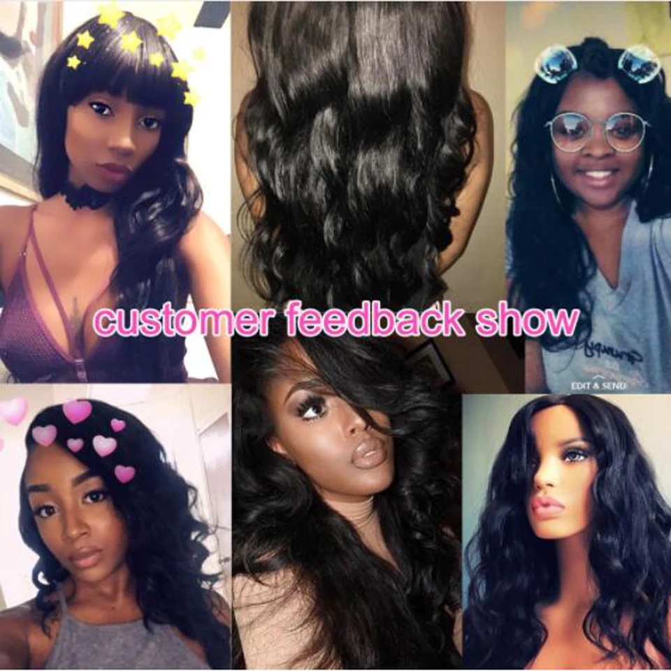 

HC Hair Brazilian Body Wave Human Hair Weave 3 Bundles With Pre Plucked Frontal Non Remy 13x4 Lace Frontal Closure With Bundles