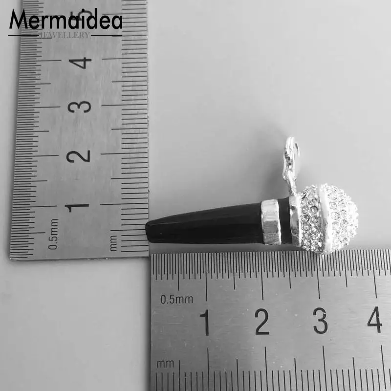 Подвеска с микрофоном из серебра 2020 пробы модные ювелирные изделия стильная