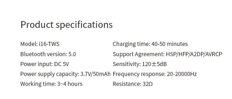 I16 TWS Беспроводные Bluetooth 5,0 наушники стерео бинауральные звонки для iPhone X MAX 8 Plus android samsung S10 S9 HuaWei