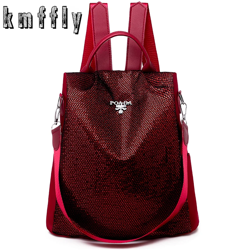 

KMFFLY New Oxford Backpack Women Bagpack Designer Female Back Pack Cool Multifunction Backpacks for Girls Bookbag Mochila Mujer