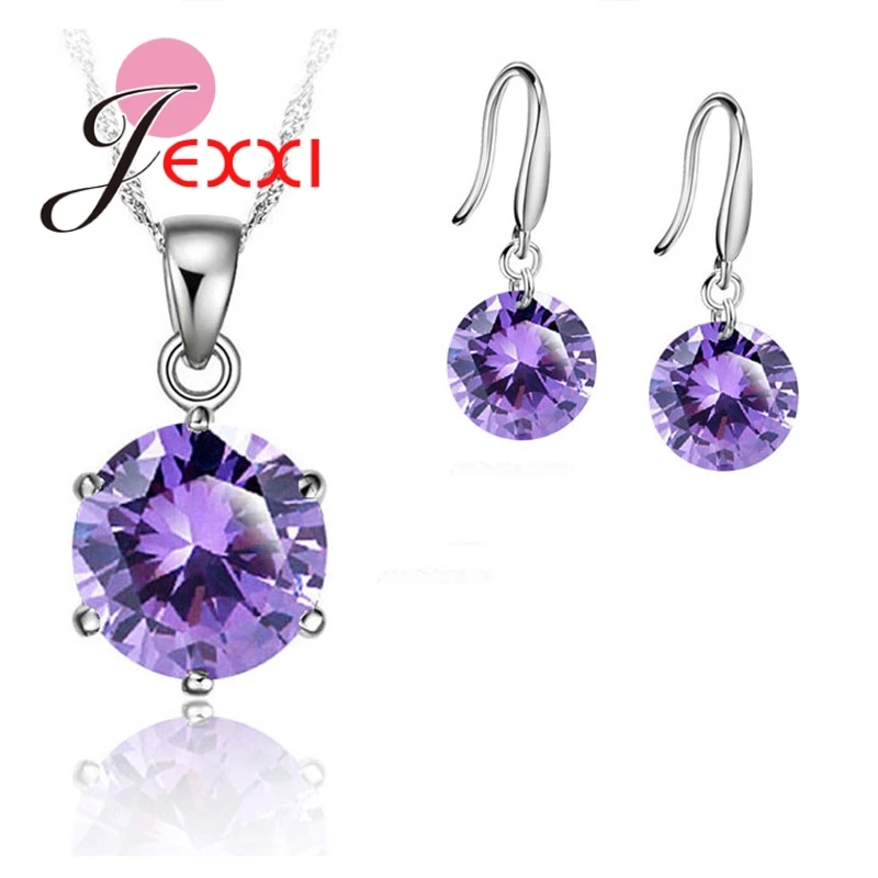 Комплект из колье и серёг серебра 925 пробы с фианитом|gift free|gift bronzegift iron |