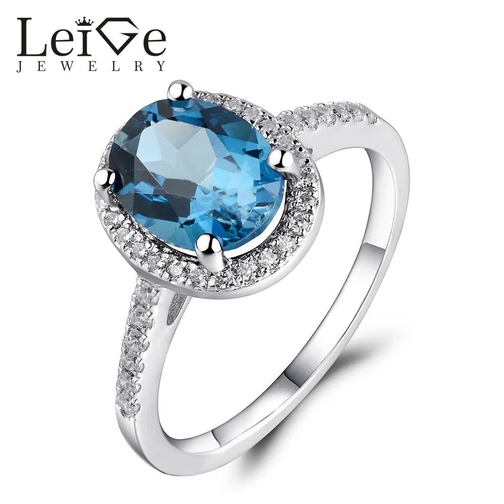 Женское кольцо из серебра 925 пробы с голубым топазом|ring for|rings for womenrings women wedding |