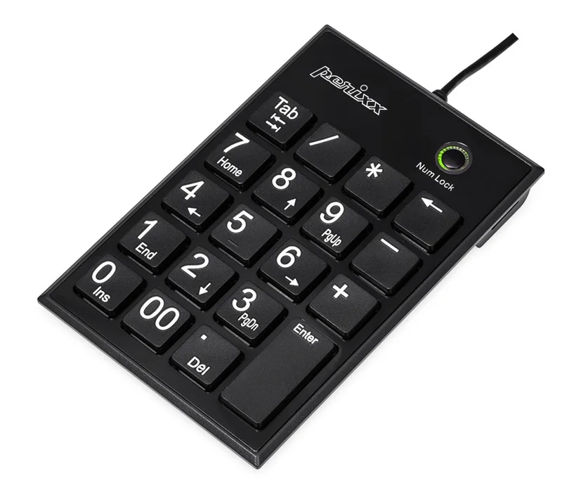 Perixx PERIPAD-202H USB Wired Numeric Keypad With Hubs Mini External Number Keyboard Dual Interface Large Buttons | Компьютеры и офис
