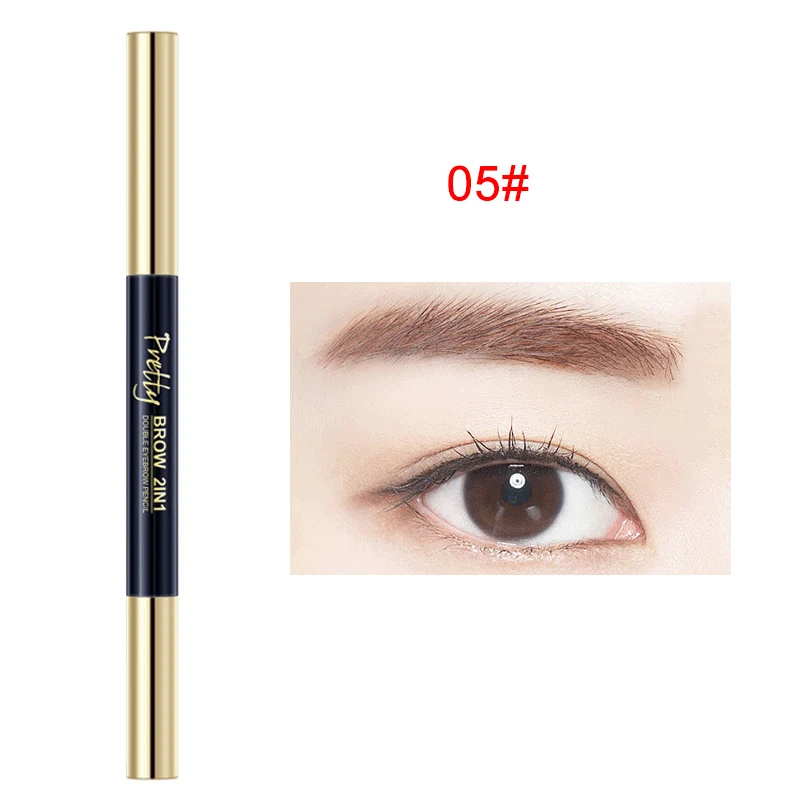 С двумя концами для бровей карандаш с щеткой Водонепроницаемый длительный