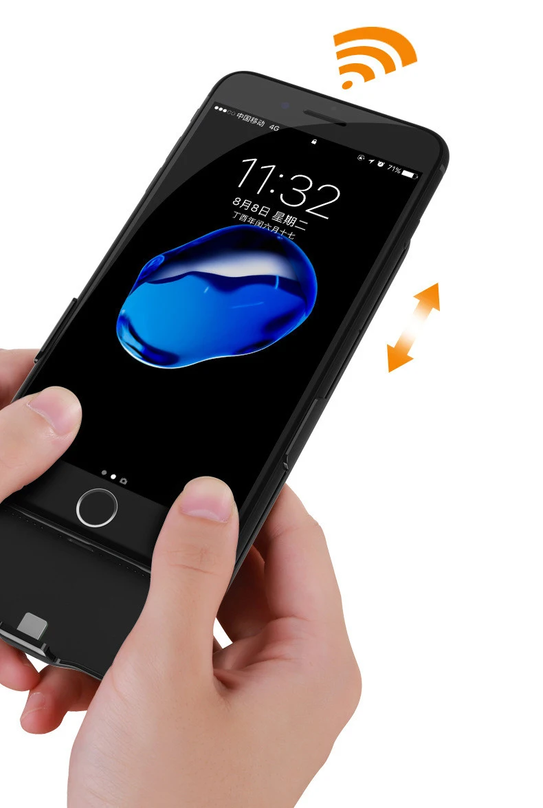 6200 мАч тонкий ультра чехол для зарядного устройства iPhone 8 7 6 6s Plus внешний