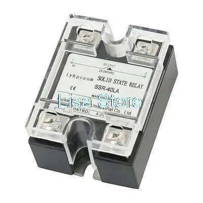 

Однофазное твердотельное реле SSR SSR-40LA 4-20 мА до AC28-280V 40 А с крышкой