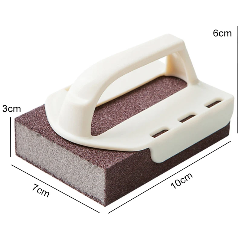 1Pcs Magic Eraser Clean Rub Pot Kitchen Accessories Removing Rust Multifunction Strong Decontamination Emery Sponge - Цвет: Бежевый