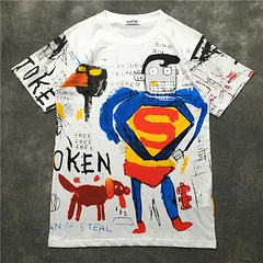 2 Новинка, мужские футболки с буквами «Супермен», футболка в стиле хип-хоп, уличные хлопковые футболки для скейтборда, футболка, топ kenye S-XXL# K81 - Цвет: 2