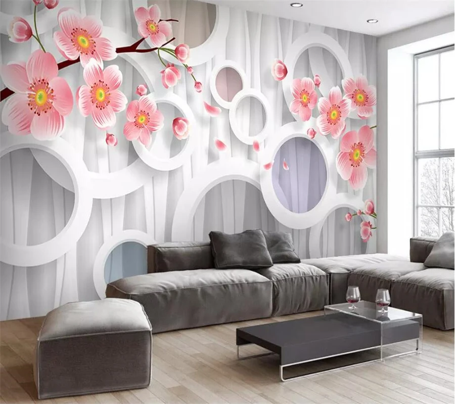 Обои на заказ для гостиной 3D стерео цветок ТВ фон обои домашний декор 5d papier peint 8d