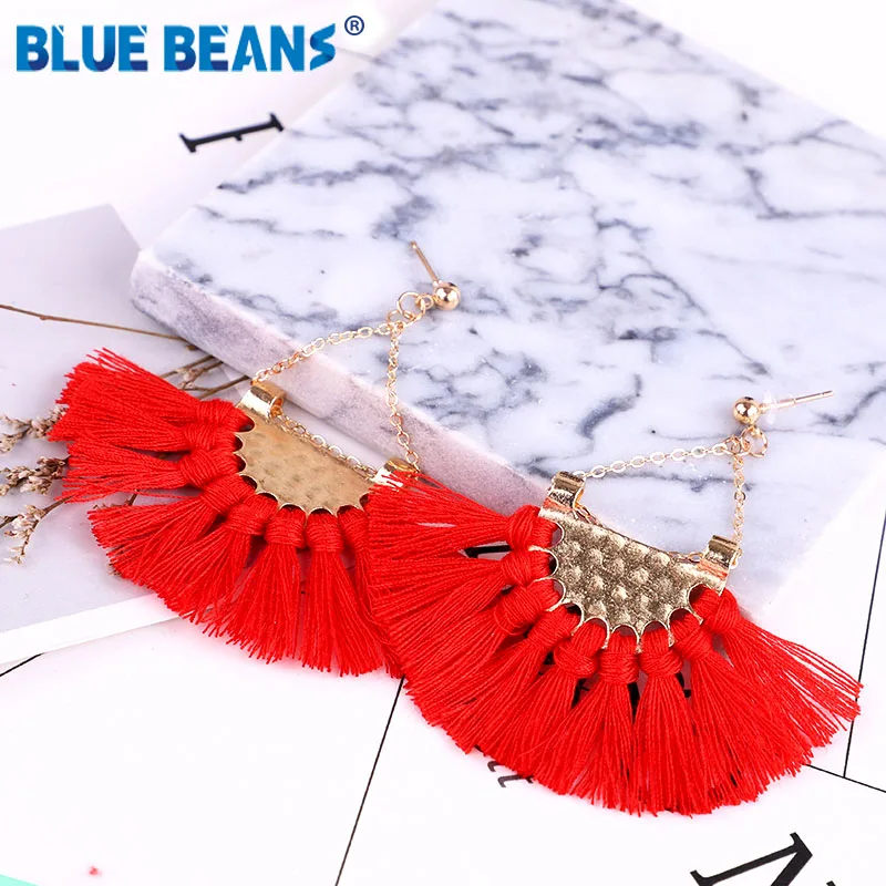 Длинные серьги кисточки аксессуары ювелирные изделия ручной работы длинные