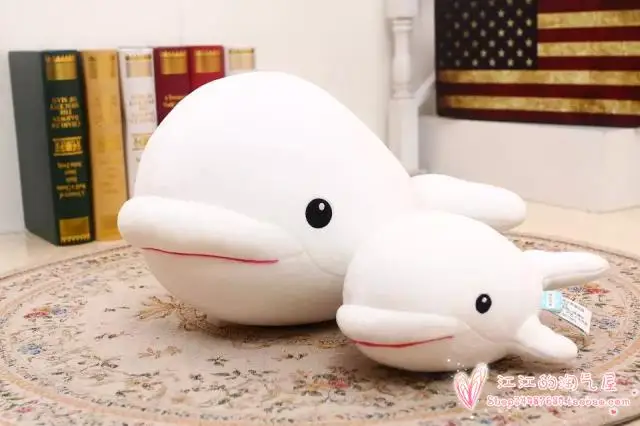 

Foam particles soft white whale throw pillow toy Christmas gift h963