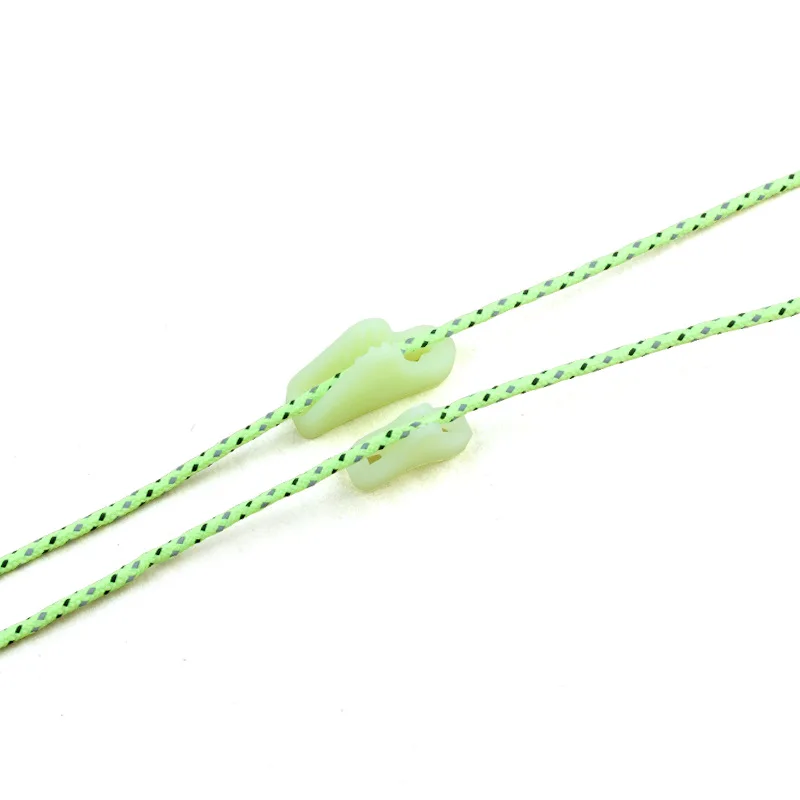 Outdoor Luminous Rope Buckle Fluorescence Tent Triangle Alert Reminder Accidental Danger Wind Adjuster 12PCS | Спорт и развлечения