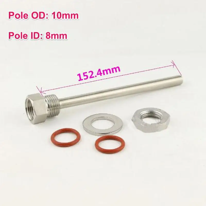 Набор Thermowell из нержавеющей стали 304 длина 2 5 дюйма с замком 1/2 гайка для домашнего