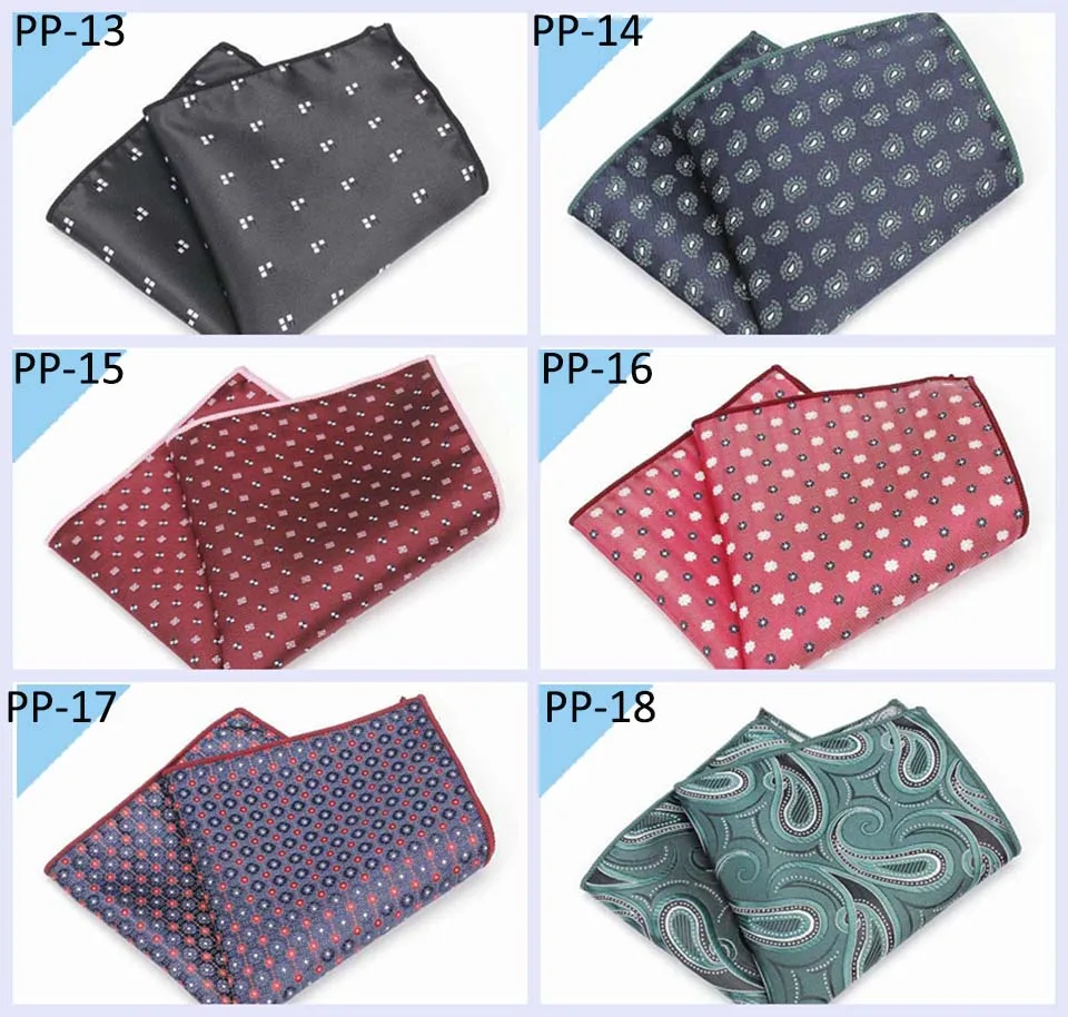 HUISHI Цветочный Карманный квадратный жаккардовый платок Hanky костюмы мужской, карманный, квадратный