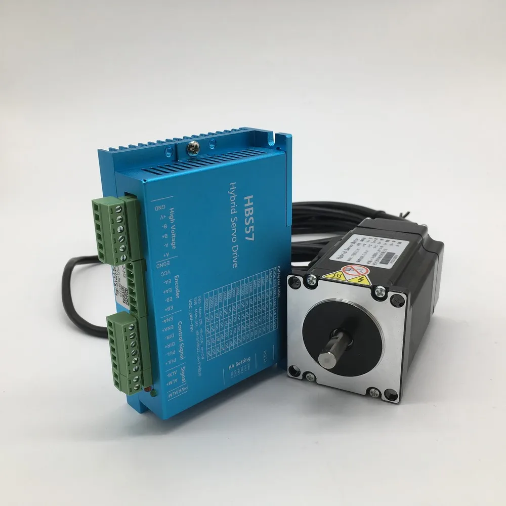 NEMA23 57 мм фланец 2.2Nm 314Oz-in DC24-60V замкнутый контур шаговый двигатель и привод комплект легкий сервопривод для ЧПУ мельница гравировальный станок