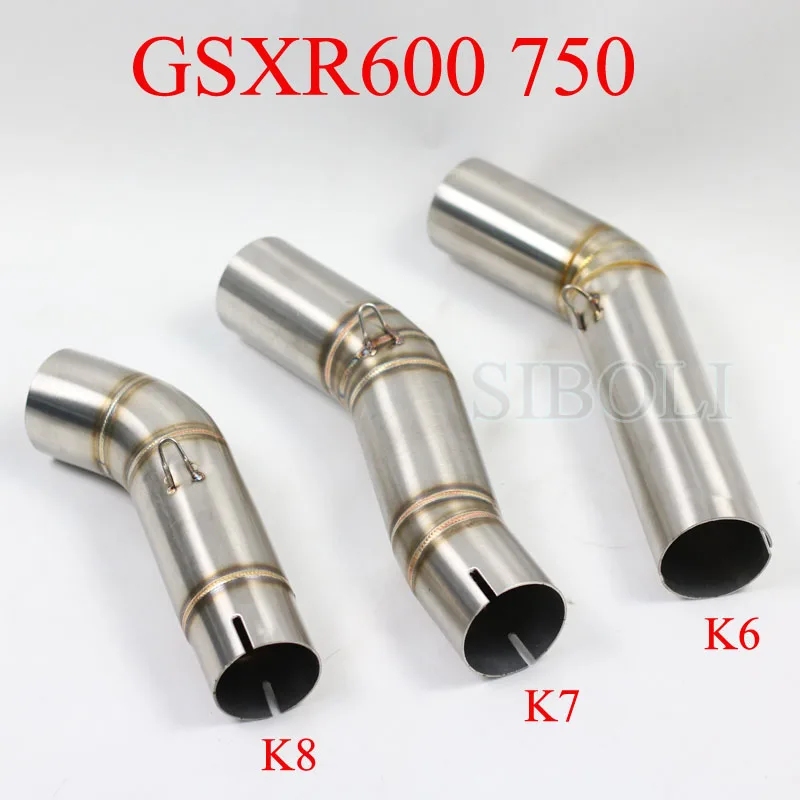 

Motorcycle Stainless Steel Middle Pipe Race Exhaust Link Pipe FOR Suzuki GSXR600 GSXR750 K6 K7 K8 Slip-on Tube AK186