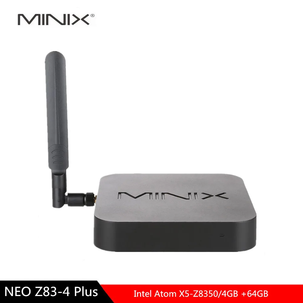 Minix NEO Z83 4 Plus Intel безвентиляторный мини ПК Cherry Trail X5 Z8350 HD graphics Гб 64 2 ГГц + 5 WiFi BT4.2 ТВ