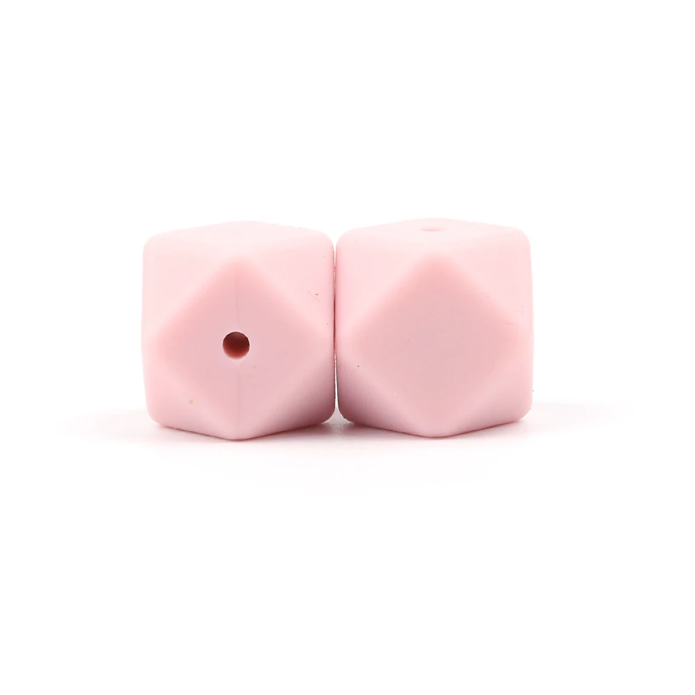 KAT039-58 BOBO. BOX 10 шт. шестигранные силиконовые бусины 14 мм пищевого качества Детские Прорезыватели без бисфенола DIY ожерелье цепочка для зубов Уход за зубами подарок - Цвет: KAT039-58