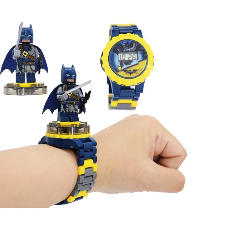 Marvel Мстители супер герой часы строительные блочные фигурки кирпичи забавные игрушки для детей Совместимые часы подарок