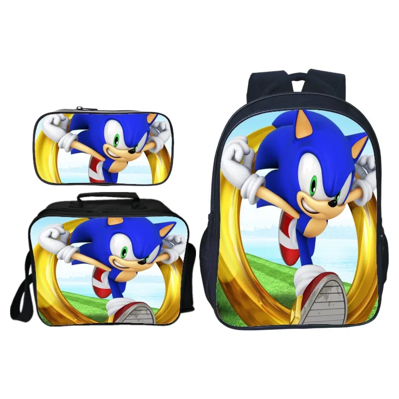 8 3 шт./компл. Sonic зубная щётка тени рюкзаки для детей с принтом с героями мультфильмов школьные сумки для мальчиков и девочек начальной школы школьный студенты костюм рюкзаки подарки - Цвет: 8