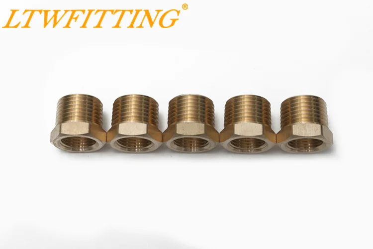 LTWFITTING Латунная Труба шестигранная стандартная арматура 1/2 дюйма Мужская x 3/8