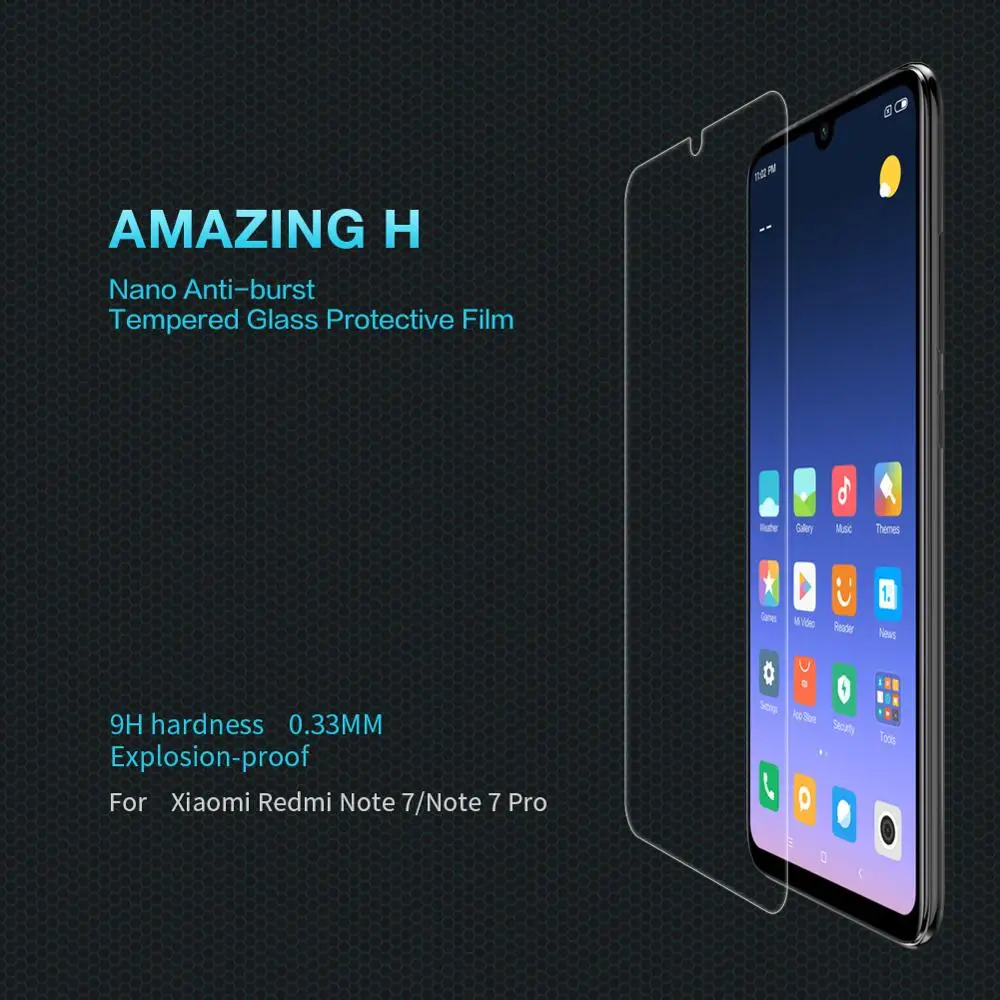 Nillkin защита для экрана Xiaomi Redmi Note 7 8 Pro 8T 9S 9 Max закаленное стекло 9H Защитная пленка