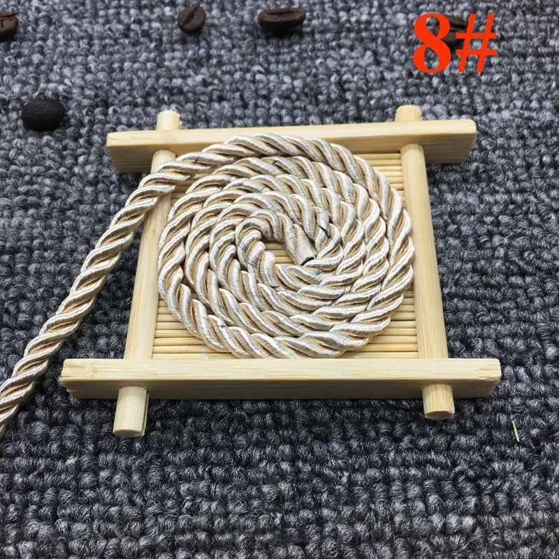 8 Meetee 10 м 5 мм 3 акции витые хлопковые нейлоновые Шнуры Красочные DIY ремесло плетеная декоративная веревка шнурок ремень аксессуары AP477 - Цвет: 8