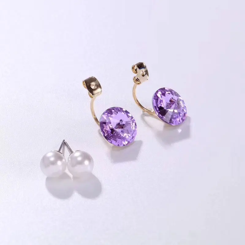 2018 модные серьги с кристаллами куртки элементами Сваровски жемчугом пирсинг