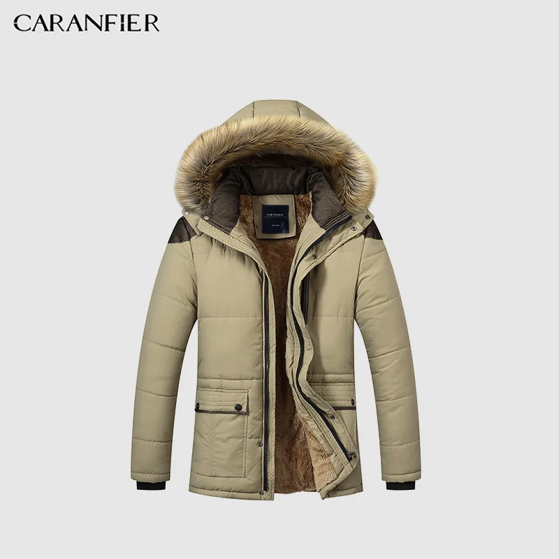 

CARANFIER 2018 зимняя куртка, Мужская Толстая теплая парка, пальто, куртка, мужское повседневное пальто с капюшоном, куртки, приблизительно M- 4XL