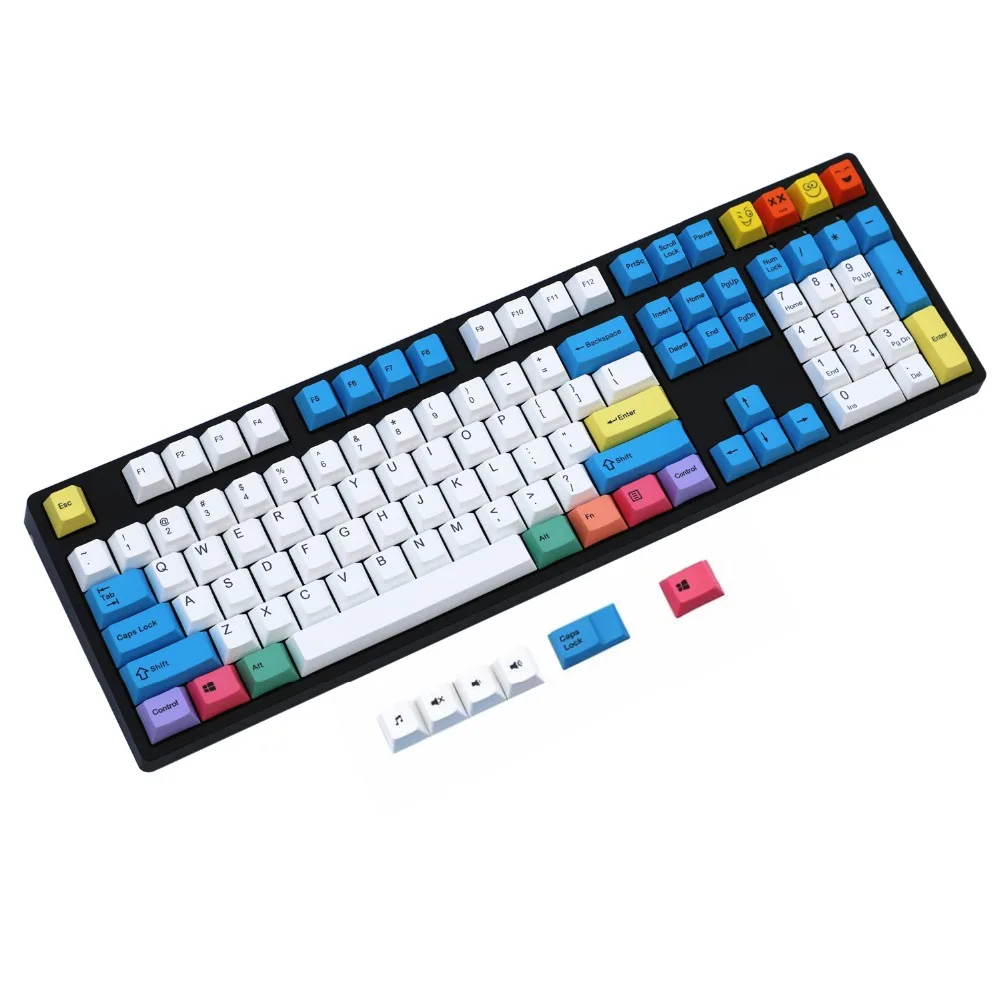 ПБТ краситель Sub Keycaps мелок ANSI Cherry MX набор ключей для 60%/TKL 87/104/108 механическая