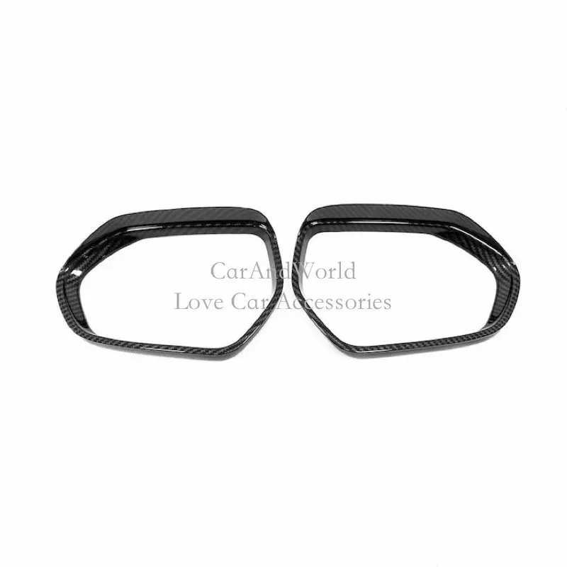 

For Toyota Camry 2018-2021 Rear View Mirror Rain Eyebrow Cover Trims RearView Decoration Carbon Fibre Stickers Car Accessories