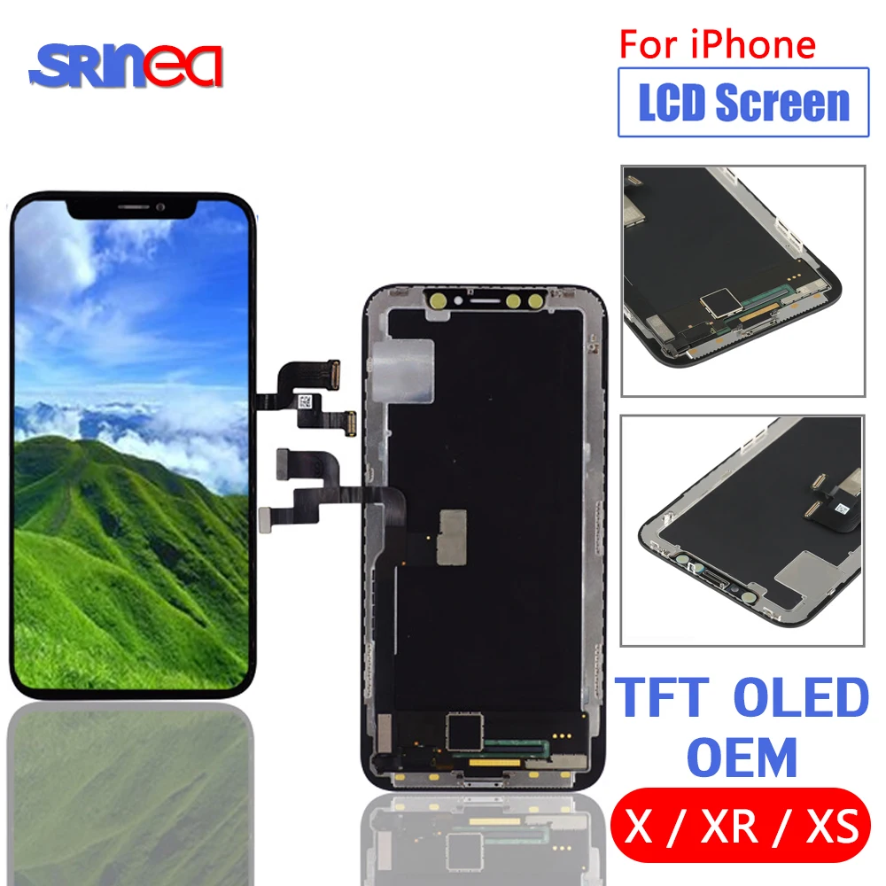 100% тестовый класс для iPhone X XS XR Max Tianma AMOLED OEM ЖК дисплей сенсорный экран дигитайзер