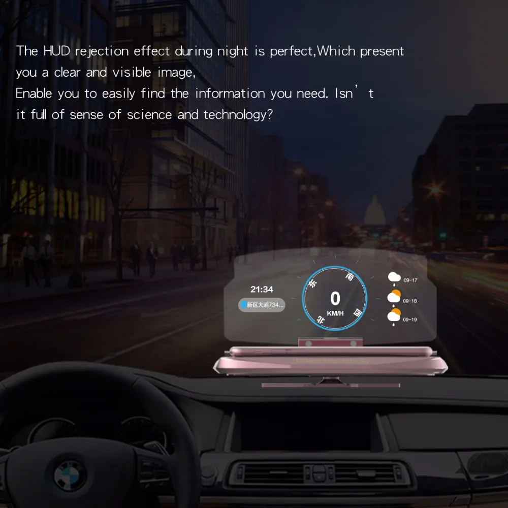 Поворотный держатель для GPS навигации автомобильный телефона с проекционным