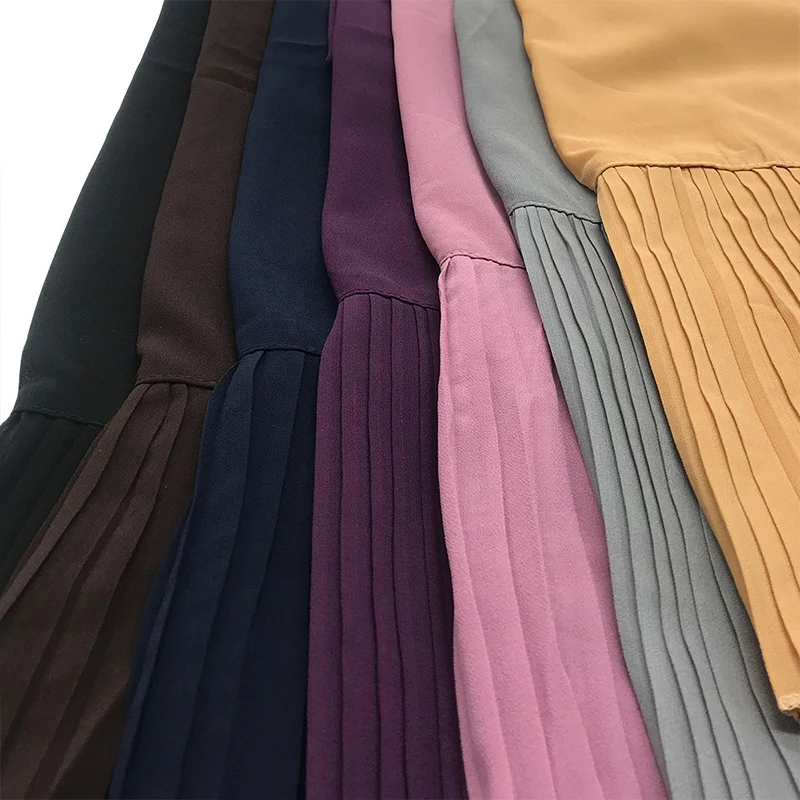2020 NEW design Patchwork pleat bubble chiffon Wrinkle shawls hijab drape stitching muslim scarves 19 colors pleated hijabs 1pc |