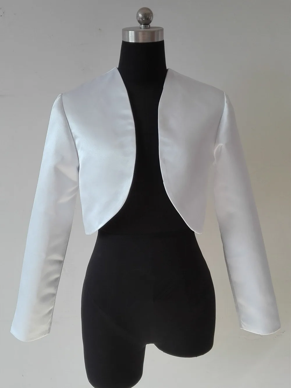 Белая Черная шаль блестящая для невесты атласная с длинным рукавом