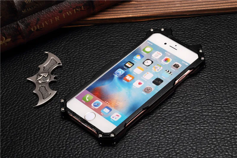 Роскошный металлический защитный чехол R-Just Batman для Samsung Galaxy S8 S7 S6 edge plus NOTE 5 FE C5 C7 C9 Pro, алюминиевый чехол