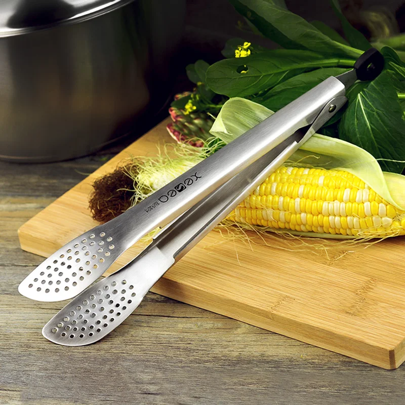 Non-Stick Kitchen Tongs Stainless Steel BBQ Barbecue Pizza Bread Steak Tong Clip Salad Pastry Food Forceps Tool | Дом и сад