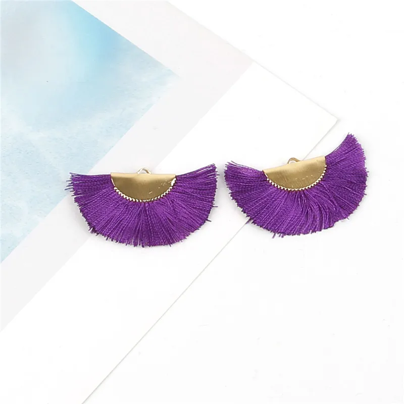 Dark Purple 2 шт. искусственный шелк кисточкой винтажные Мини-кисточки для мобильного телефона кулон ручной работы серьги ожерелье брелок DIY ювелирные украшения аксессуары - Цвет: Dark Purple