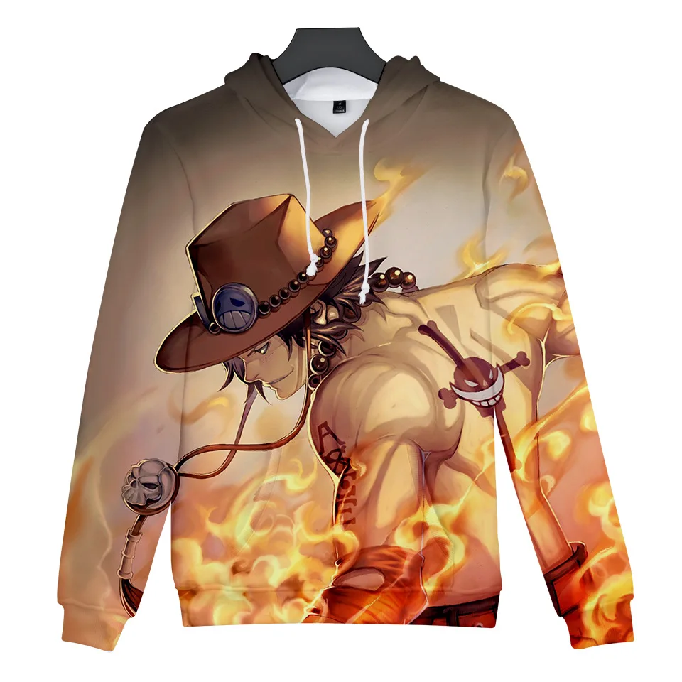 

Anime One Piece Hoodie Men Women Kid Sweatshirt Ace 3d Print