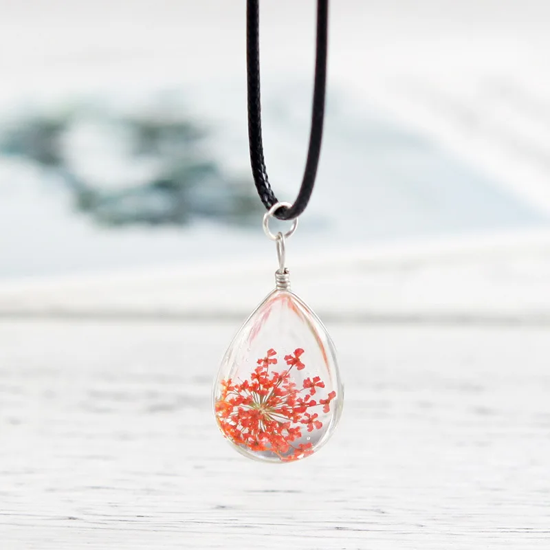 Винтажное декоративное ожерелье из сухого стекла с натуральным оранжевым и