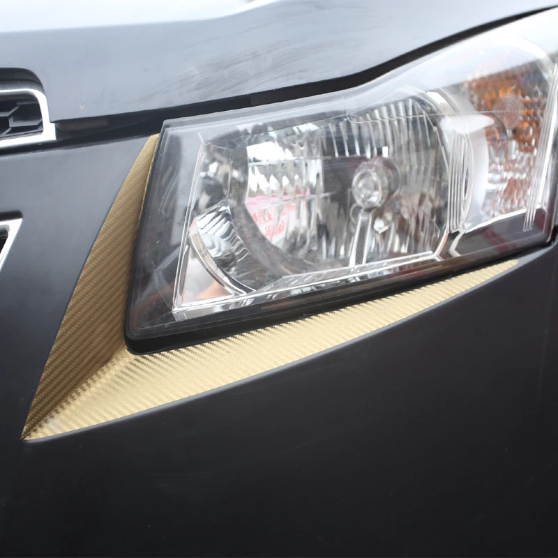 4 шт. Стикеры из углеродного волокна для фар отделка наклейка Накладка бровей