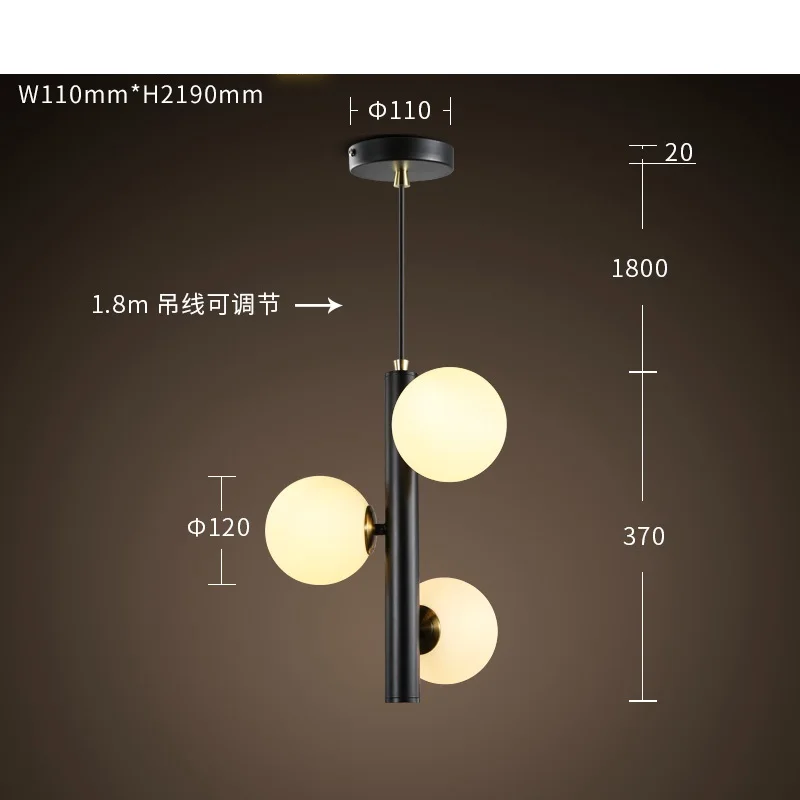 

Modern Fashion Iron Hanging Lamp Lamparas LED Glass Ball Pendant Lighting Fixture Living Room Bedroom Suspension Luminaire Lamps