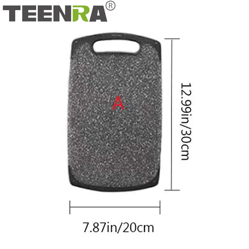 A 12.99x7.87x0.35in TEENRA пластиковая кухонная разделочная доска Антибактериальная разделочная доска имитация мрамора фрукты овощи мясо инструменты - Цвет: A 12.99x7.87x0.35in
