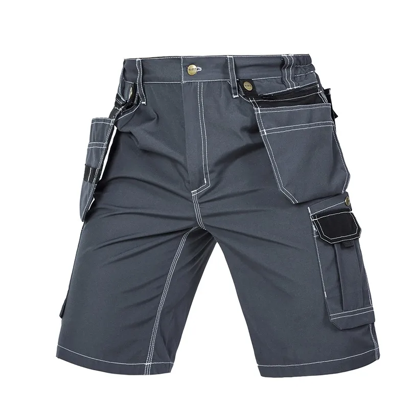 Top Brand Mens Cargo Pocket Short Pants Knee Length Overall Cotton Trousers Security Working For Man Casual Shorts XS-3XL | Мужская